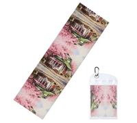 JKDGOJ Café Cherry Blossom Pattern Cool Sports Ice Towel sono adatti per sport indoor e outdoor e attività di esercizio