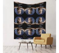 JKDGOJ Decorazione da parete con gufo sotto la luna, morbido e resistente, molto adatto per decorare dormitori e portici