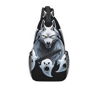 JKDGOJ Ghost leader Pattern Cross borsa a tracolla adatta per uomini e donne, adatta per borse fitness e escursioni