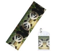 JKDGOJ Gli asciugamani da ghiaccio sportivi con simpatico motivo a panda sono adatti per sport al chiuso e all'aperto e attività fisiche