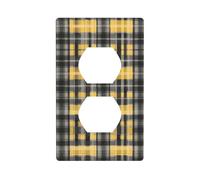 JKDGOJ Il plaid nero grigio giallo stampa il bene durevole doppio di potere della famiglia del pannello di parete dell'incavo per gli incavi decorativi ed