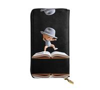 JKDGOJ Il ragazzo nel libro Stampa Portafoglio lungo da donna in pelle con cerniera per carte di credito di grande capacità