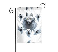 JKDGOJ Immagine del leader fantasma Bandiera da giardino Bandiera da cortile all'aperto adatta a tutte le stagioni 30,5 x 45,7 cm