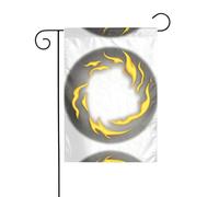 JKDGOJ Immagine della palla di fuoco del vento bruciante Bandiera da giardino Bandiera da cortile all'aperto adatta a tutte le stagioni 30,5 x 45,7 cm