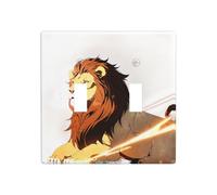 JKDGOJ Immagine leone che alza la testa Pannello decorativo da parete 11,4 x 11,4 cm adatto per prese che non si danneggiano facilmente