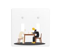 JKDGOJ immagine silenzio Pannello murale decorativo 11,4x11,4 cm adatto per prese che non si danneggiano facilmente