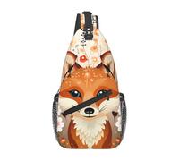 JKDGOJ La borsa a tracolla Fox in the Bush Pattern Cross adatta per uomini e donne, adatta per borse fitness e escursioni