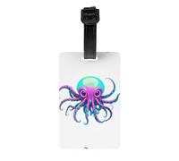 JKDGOJ Le etichette per bagagli e le etichette per borse da viaggio con motivo Kraken al neon sono adatte sia per uomini che per donne per prevenire i bagagli
