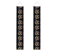 JKDGOJ Leone nello specchio immagine Wall Hanging Banner laurea portico appeso stile, adatto per interni ed esterni 30,5 x 180 '