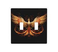 JKDGOJ L'immagine Golden Phoenix Pannello decorativo da parete 11,4 x 11,4 cm adatto per prese che non si danneggiano facilmente
