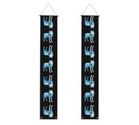 JKDGOJ Line Art Lupo immagine Wall Hanging Banner laurea portico appeso stile, adatto per interni ed esterni 30,5 x 180 '