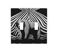 JKDGOJ L'orso annerito. immagine Pannello decorativo da parete 11,4x11,4 cm adatto per prese che non si danneggiano facilmente