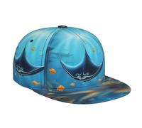 JKDGOJ Manta Ray and Fish - Cappellino da baseball per adulti, con stampa, adatto per tutte le stagioni, taglia classica, regolabile, colore nero