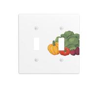 JKDGOJ Pannello decorativo da parete con immagine per feste vegetali, 11,4 x 11,4 cm, adatto per prese che non si danneggiano facilmente