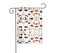 JKDGOJ Piccole persone immagine disegno immagine Bandiera da giardino Bandiera da cortile all'aperto adatta a tutte le stagioni 30,5 x 45,7 cm