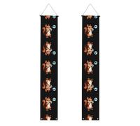 JKDGOJ Piccolo scoiattolo che gioca con le bolle immagine Banner appeso alla parete laurea portico stile da appendere, adatto per interni ed esterni 30,5 x 180 cm