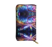 JKDGOJ Roads of the Future Prints - Portafoglio lungo da donna in pelle con cerniera per carte di credito di grande capacità