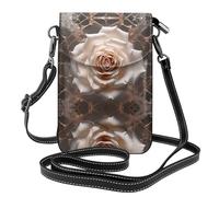 JKDGOJ Roses in the Net Prints, borsa a tracolla, borsa per cellulare, piccolo portafoglio da donna, un regalo pratico adatto per uscire, allenarsi e fare shopping