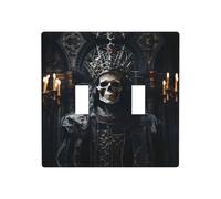 JKDGOJ Scheletro Uomo con immagine Corona Pannello murale decorativo 11,4x11,4 cm adatto per prese che non si danneggiano facilmente