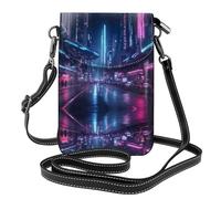 JKDGOJ Sci-Fi Street Prints Borsa a tracolla, borsa per cellulare, piccolo portafoglio da donna, un regalo pratico adatto per uscire, fare esercizio e fare shopping