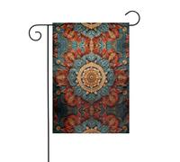 JKDGOJ Senso della storia Corona immagine Bandiera da giardino Bandiera da cortile all'aperto adatta a tutte le stagioni 30,5 x 45,7 cm