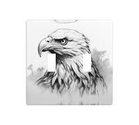 JKDGOJ Sketch Eagle Head image Pannello decorativo da parete 11,4 x 11,4 cm adatto per prese che non si danneggiano facilmente