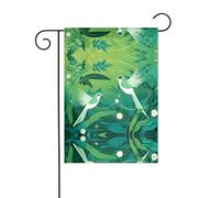 JKDGOJ Strano uccello immagine Bandiera da giardino Bandiera da cortile all'aperto adatta a tutte le stagioni 30,5 x 45,7 cm