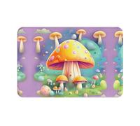 JKDGOJ Tappetino antiscivolo con stampa di funghi fantasy, per interni ed esterni, adatto per ingressi di camera da letto e bagno, 40,6 x 61 cm