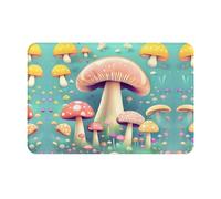 JKDGOJ Tappetino antiscivolo con stampa di graziosi funghi per interni ed esterni, adatto per ingressi di camera da letto e bagno, 40,6 x 61 cm