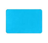 JKDGOJ Tappetino antiscivolo in tinta unita con stampe azzurre per interni ed esterni, adatto per ingressi camera da letto e bagno, 40,6 x 61 cm