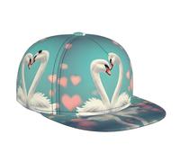 JKDGOJ The Swan in Love - Cappellino da baseball per adulti, con stampa, adatto per tutte le stagioni, taglia classica, regolabile, colore nero