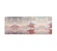 JKDGOJ The White Swan. Tappetino per mouse da gioco XXL grande tappetino per mouse lungo esteso tappetino per mouse tappetino da scrivania in gomma antiscivolo bordi cuciti tappetino sottile 80 x 30 x