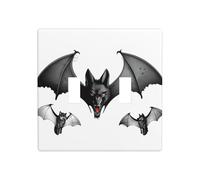 JKDGOJ Un lupo con ali di pipistrello immagine Pannello decorativo da parete 11,4 x 11,4 cm adatto per prese che non si danneggiano facilmente