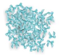 JKDHJK 48 Pezzi Mini Fiocchetti, Fiocchetti Rossi Azzurri, Fiocchetti Piccoli per Bomboniere Decorazioni San Valentino Confezione Regalo Matrimonio Auto Nastro Cartolina di Natale, 5cm