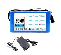 JKDND Batteria agli Ioni di Litio da 29,4 V 100 Ah 7s3p 18650 Compatibile con Motori da 24 V-29,4 V Batteria agli Ioni di Litio + Caricabatterie 2A(T-Plug-DC)