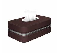 JKETKR Appesa Scatola per Fazzoletti Auto Porta fazzoletti da Auto in Pelle PU(Brown)