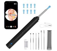 Jkevow Otoscopio Pulisci Orecchie con Telecamera,1080P 3,0mm Impermeabile Pulizia Orecchie con 6 Luci LED per iPhone, iPad e Android