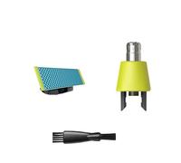 JKFMCD Lama di Ricambio for Rasoio Elettrico, Compatibile con Philips OneBlade(1pc Shaving Head And 1 Nose)