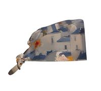 JKIEGOQ Cappello da lavoro traspirante con bellissimi piloni in lontananza stampato in velluto di alta qualità in pelle di pesca regolabile, morbido, versatile