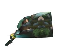 JKIEGOQ Cappello da lavoro traspirante Little Bridge in The East stampato Premium pelle di pesca velluto regolabile, morbido, versatile