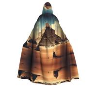 JKIEGOQ Dreaming of the Pyramids of Khufu - Mantello con cappuccio per adulti, per feste in costume di Halloween e molto altro ancora