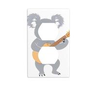 JKIEGOQ Koala ama suonare la chitarra stampa doppia presa pannello a parete presa elettrica copertura piastra decorazione resistente al calore 11,4 x 7 cm