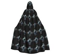 JKIEGOQ Mantello con cappuccio per adulti con motivo puzzle magnetico per feste in costume di Halloween e molto altro ancora