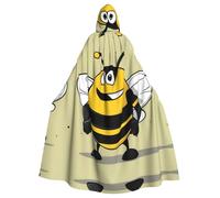 JKIEGOQ Mantello con cappuccio per adulti con motivo vespa dei cartoni animati per feste in costume di Halloween e altro ancora