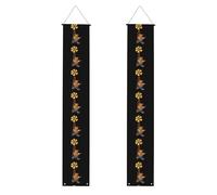 JKIEGOQ Striscione per portico con immagine di orsetto che gioca con mulino a vento, robusto, durevole, lavabile e riutilizzabile, decorazione per laurea 30,5 x 180 cm