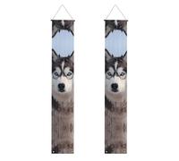 JKIEGOQ Striscione per portico di laurea con foto di Husky siberiano, robusto, durevole, lavabile e riutilizzabile, decorazione per laurea 30,5 x 180 cm