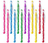 JKJF 12 penne a gel labirinto, per labirinto, per scuola, ufficio, cancelleria, 1,0 mm, colore nero