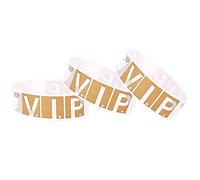 JKJF 200 braccialetti VIP impermeabili per eventi e feste, braccialetti di carta VIP per festival, club, concerti, bar, parchi divertimenti, fiere - oro