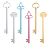 JKJF Penna a sfera a forma di chiave in gel, per ufficio, scuola, 4 colori, 12 pezzi