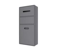 JKJZSALJ Contenitore Flessibile per Doccia A Parete, in Acciaio Inox, per Nicchia da Bagno, Design Salvaspazio, Grigio, 65X30X14 Cm